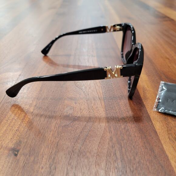 MaxMara MM0014 EMME 3 Butterfly Frame Sunglasses Black - Picture 2 of 11